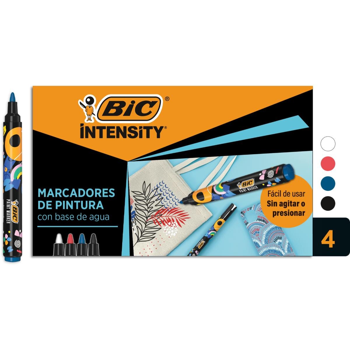 Bic Set 4 markere cu vopsea Intensity