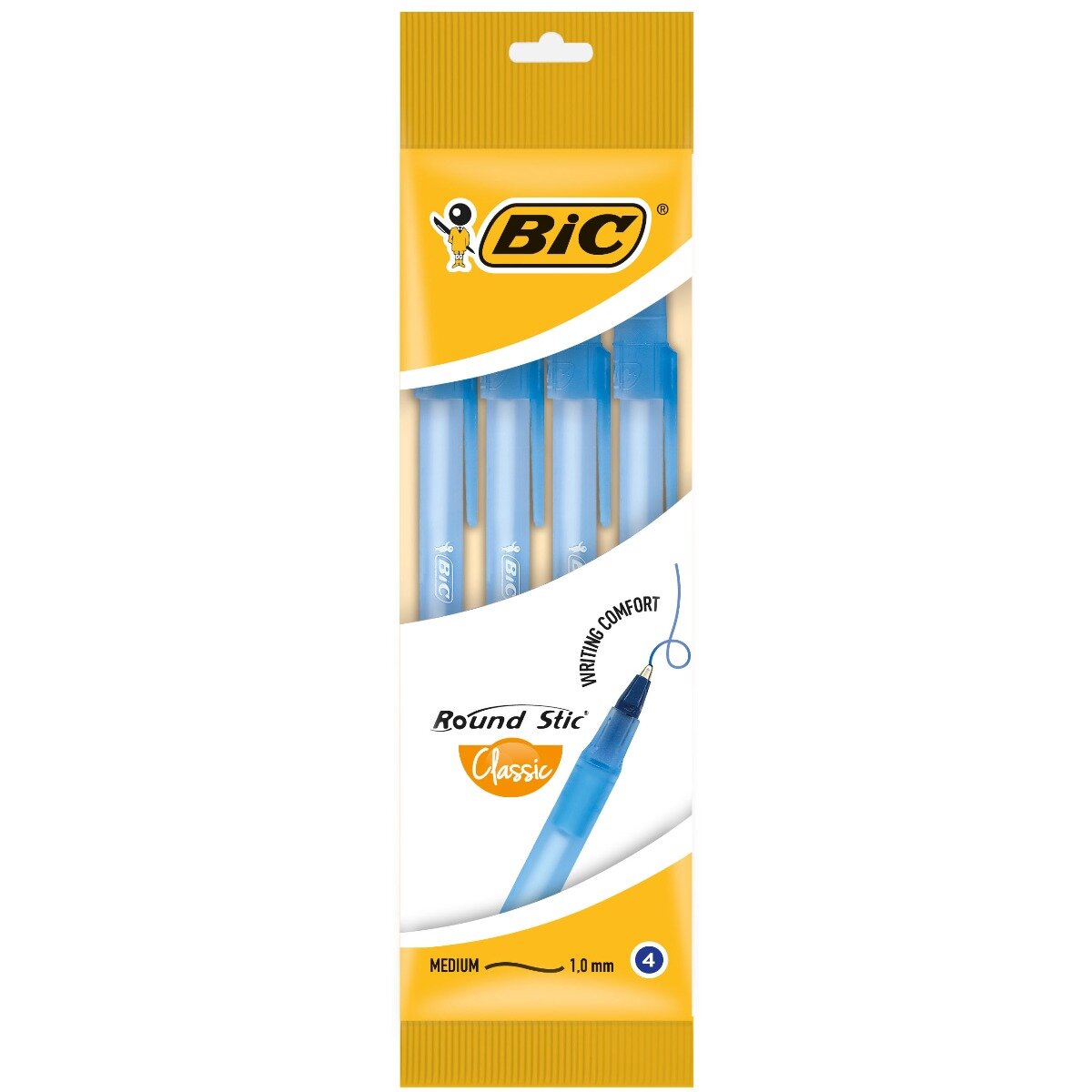 Bic Set 4 pixuri Round Stic Albastru