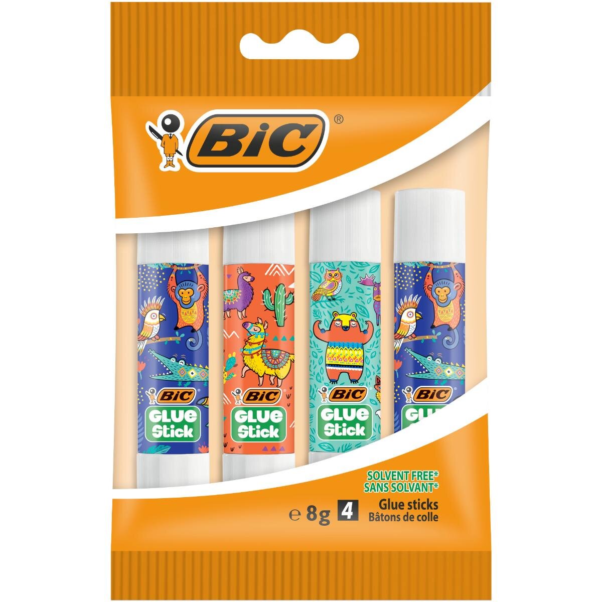 Bic Set 4 tuburi cu lipici solid Eco Decor 8 gr
