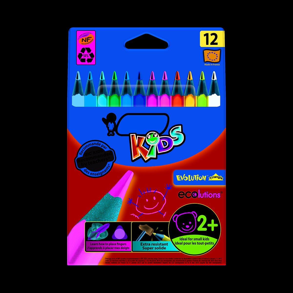 Bic Set creioane colorate triunghiulare Evolution Triangle P12