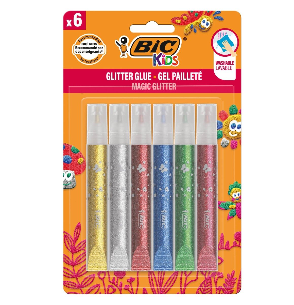 Bic Set lipici cu sclipici Kids P6