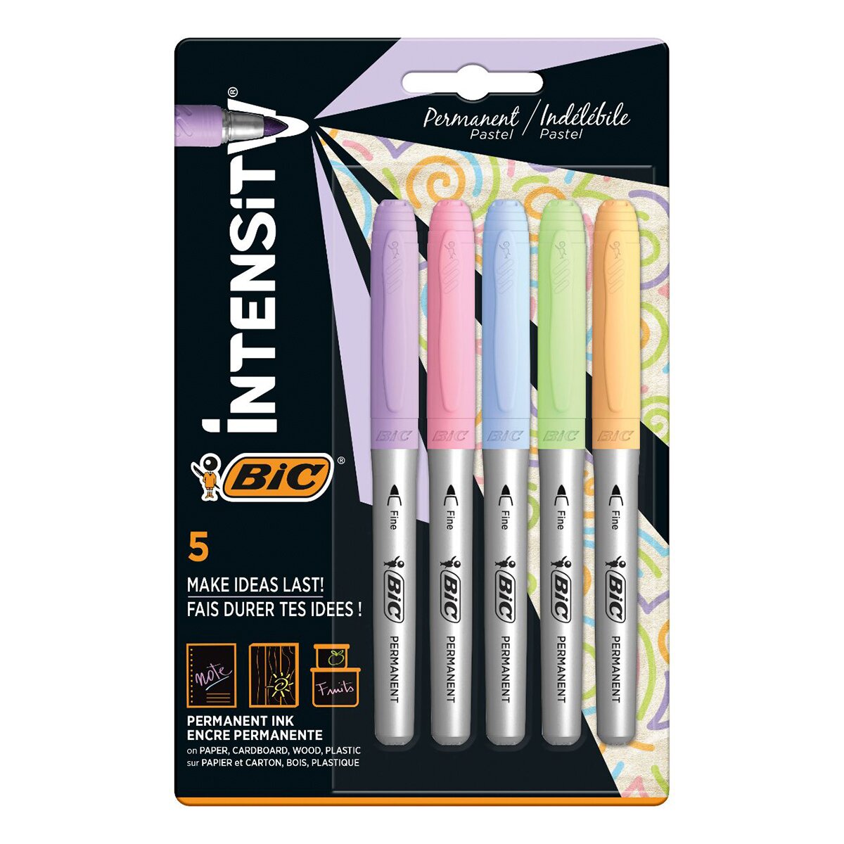 Bic Set markere permanente colorate Pastel
