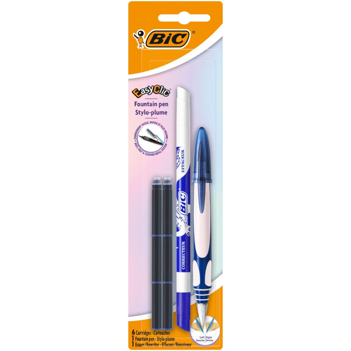 Bic Stilou Easy Click 6 rezerve si corector