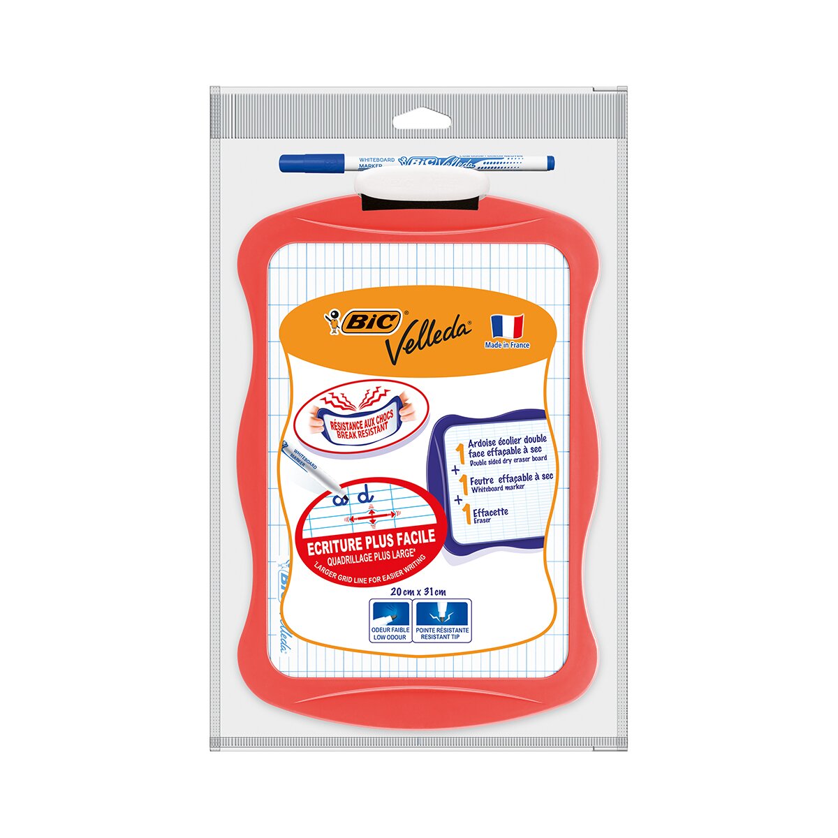 Bic Tabla de scris Velleda 20 x 31 cm Rosu