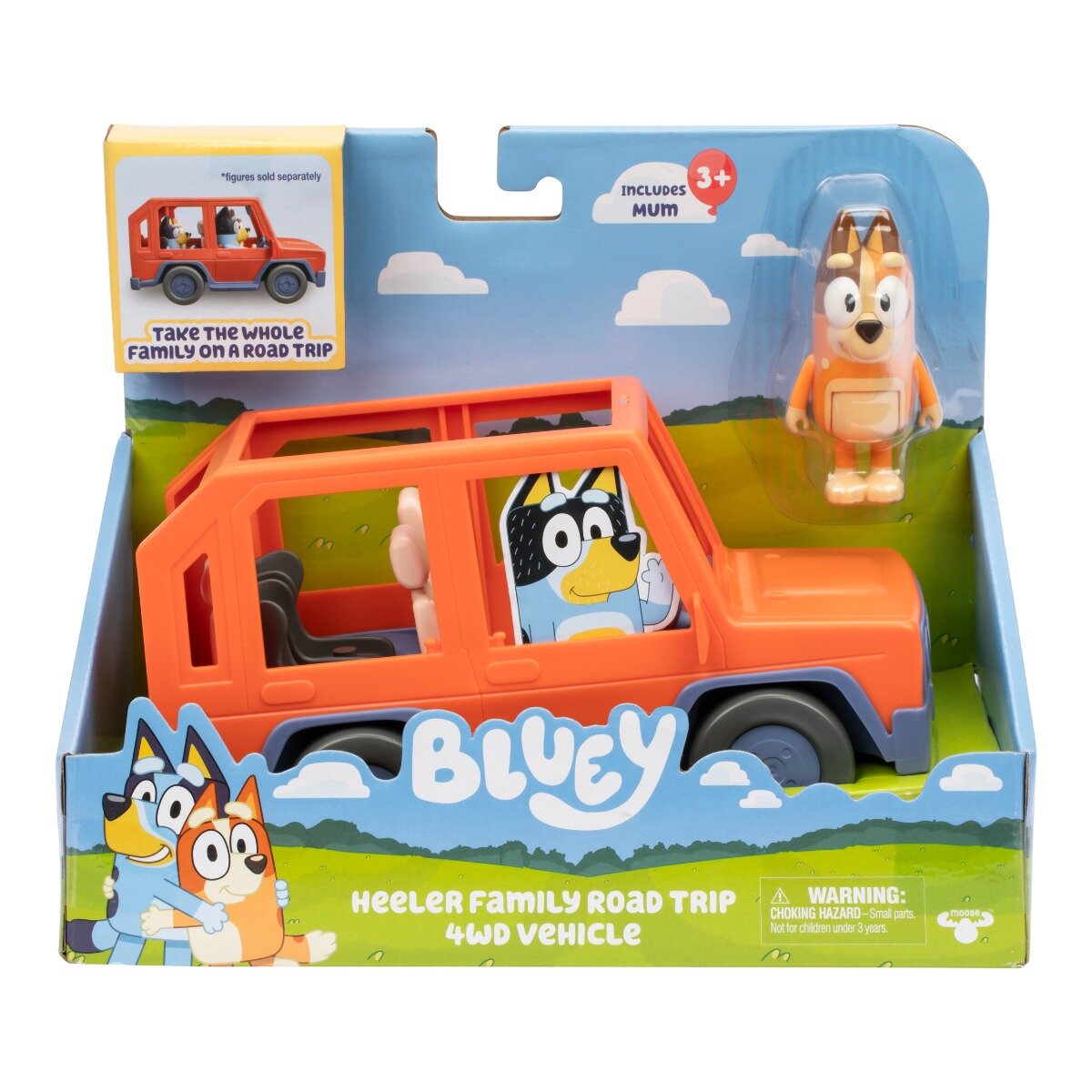 Bluey Masina si figurina Heeler Family Road trip 4 WD