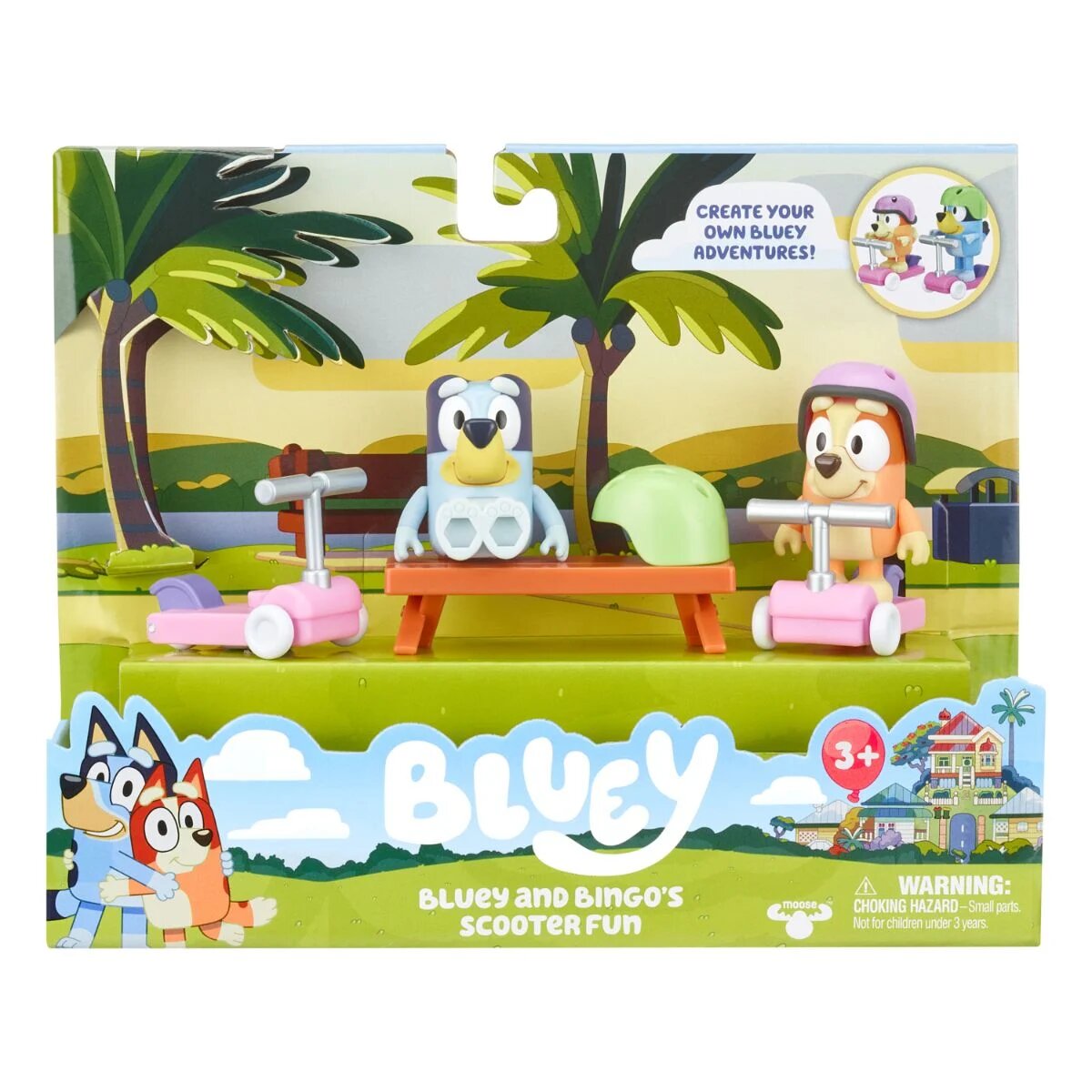 Bluey Set 2 figurine Distractie cu scuterul