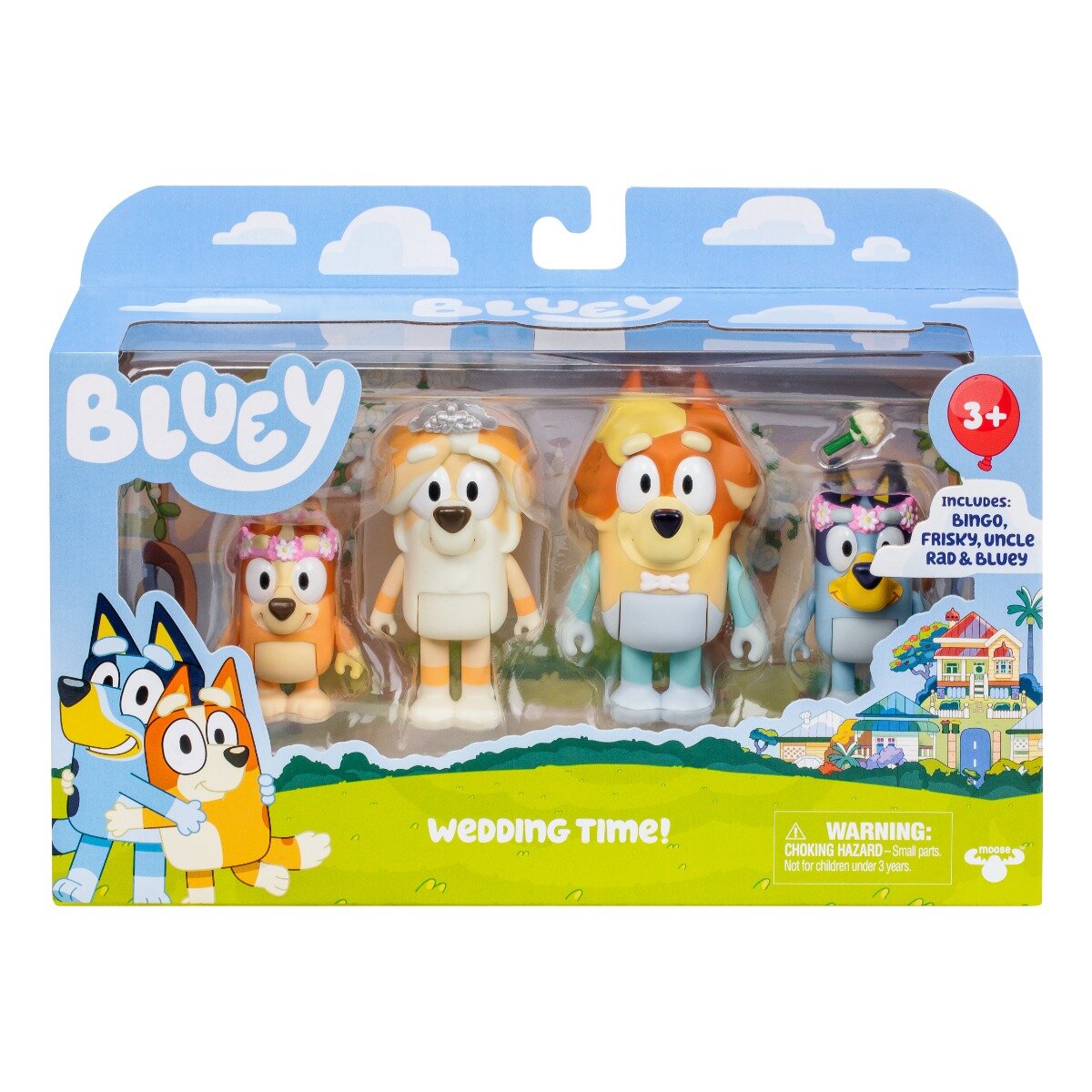 Bluey Set 4 figurine Wedding time