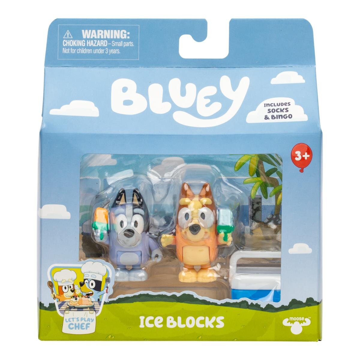 Bluey Set de joaca cu 2 figurine Ice Blocks Bingo si Socks