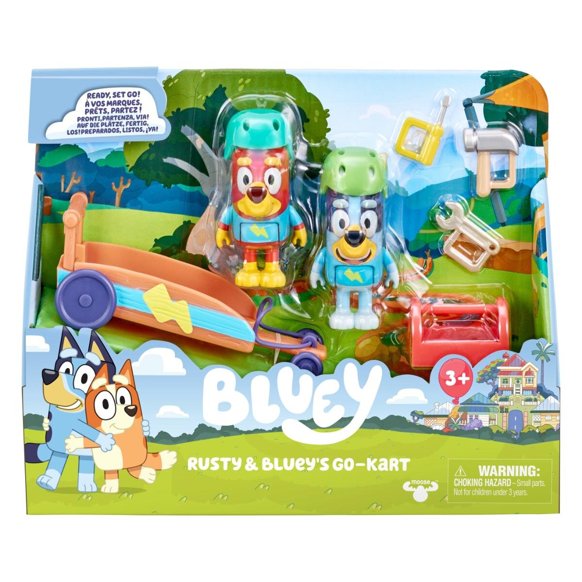 Bluey Set de joaca cu 2 figurine si Rusty Go-Kart