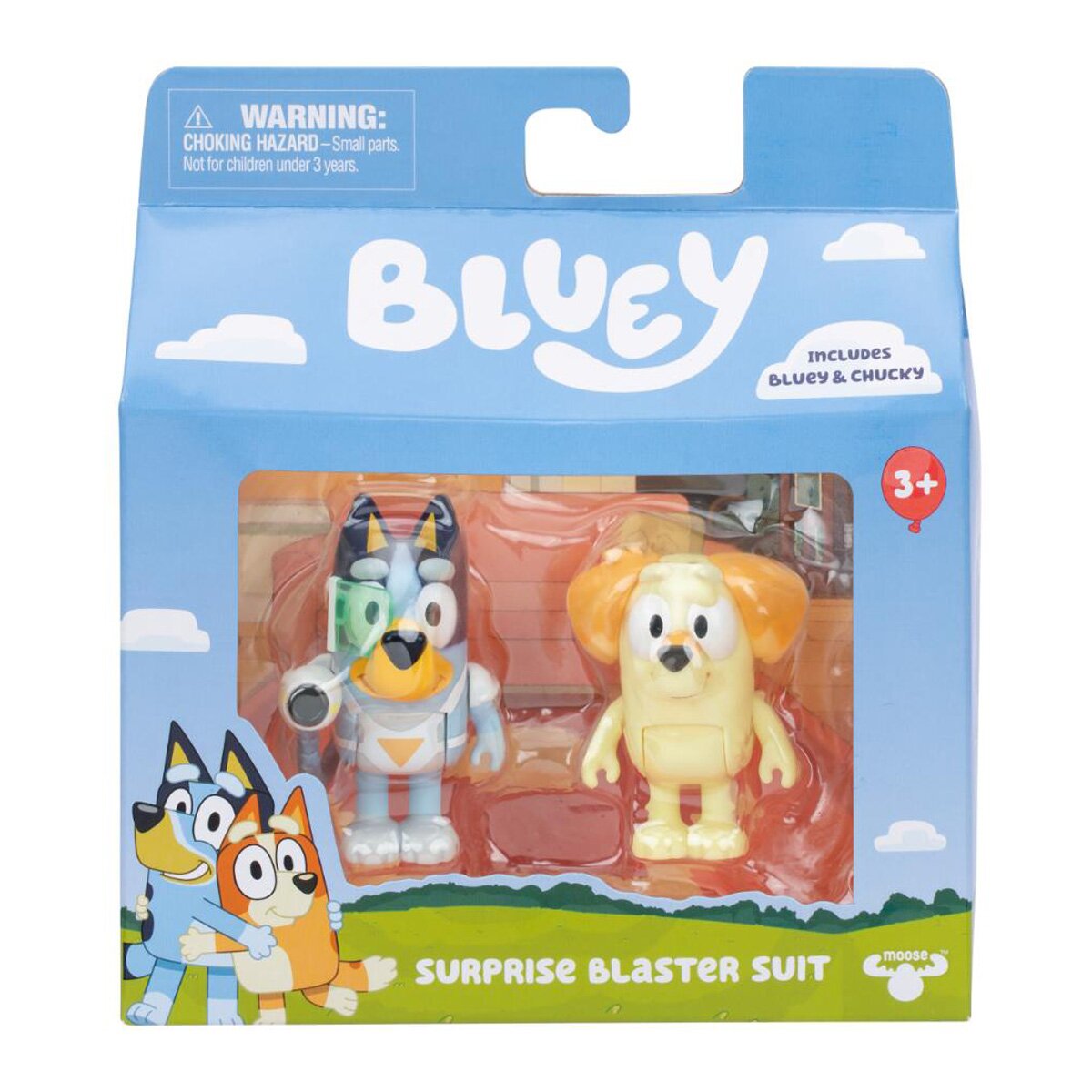 Bluey Set de joaca cu 2 figurine Surprise Blaster Suit si Chucky