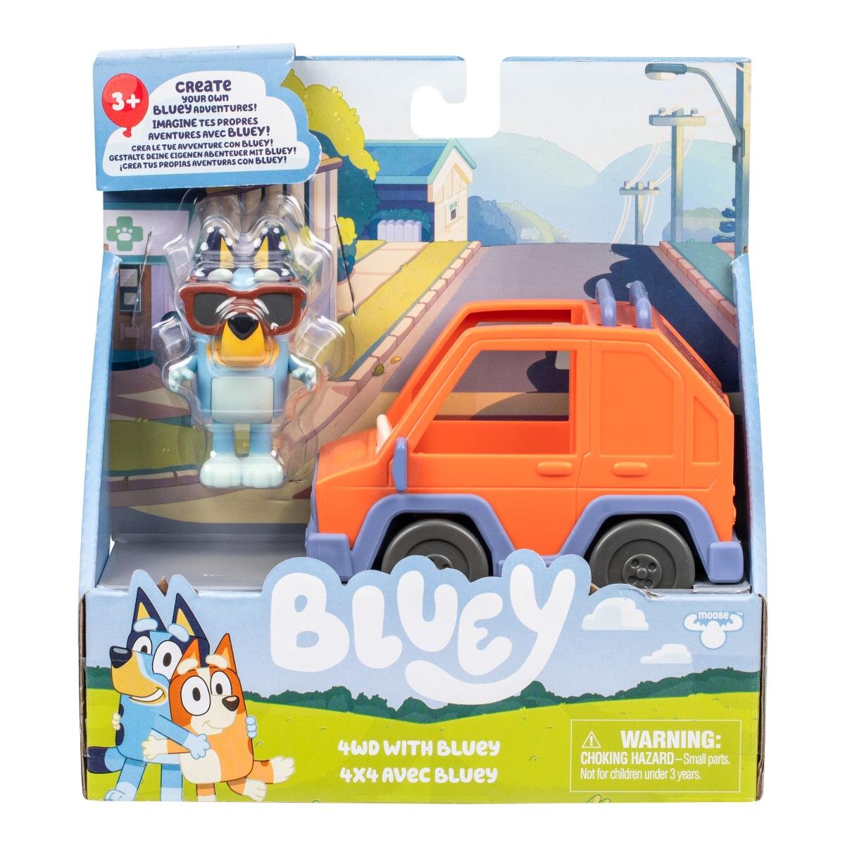 Bluey Set de joaca cu figurina si masina 4WD si