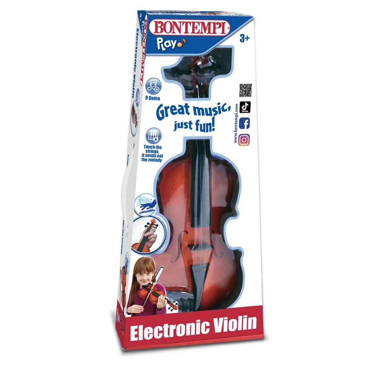 Bontempi Vioara electronica cu corzi metalice 40 cm