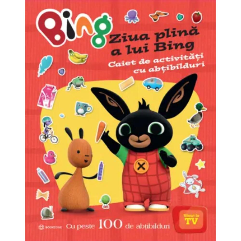 Bookzone Carte de activitati cu abtibilduri Bing Ziua plina a lui Bing