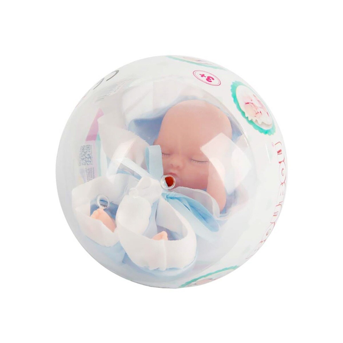BouBou Papusa bebelus 12 cm Albastru