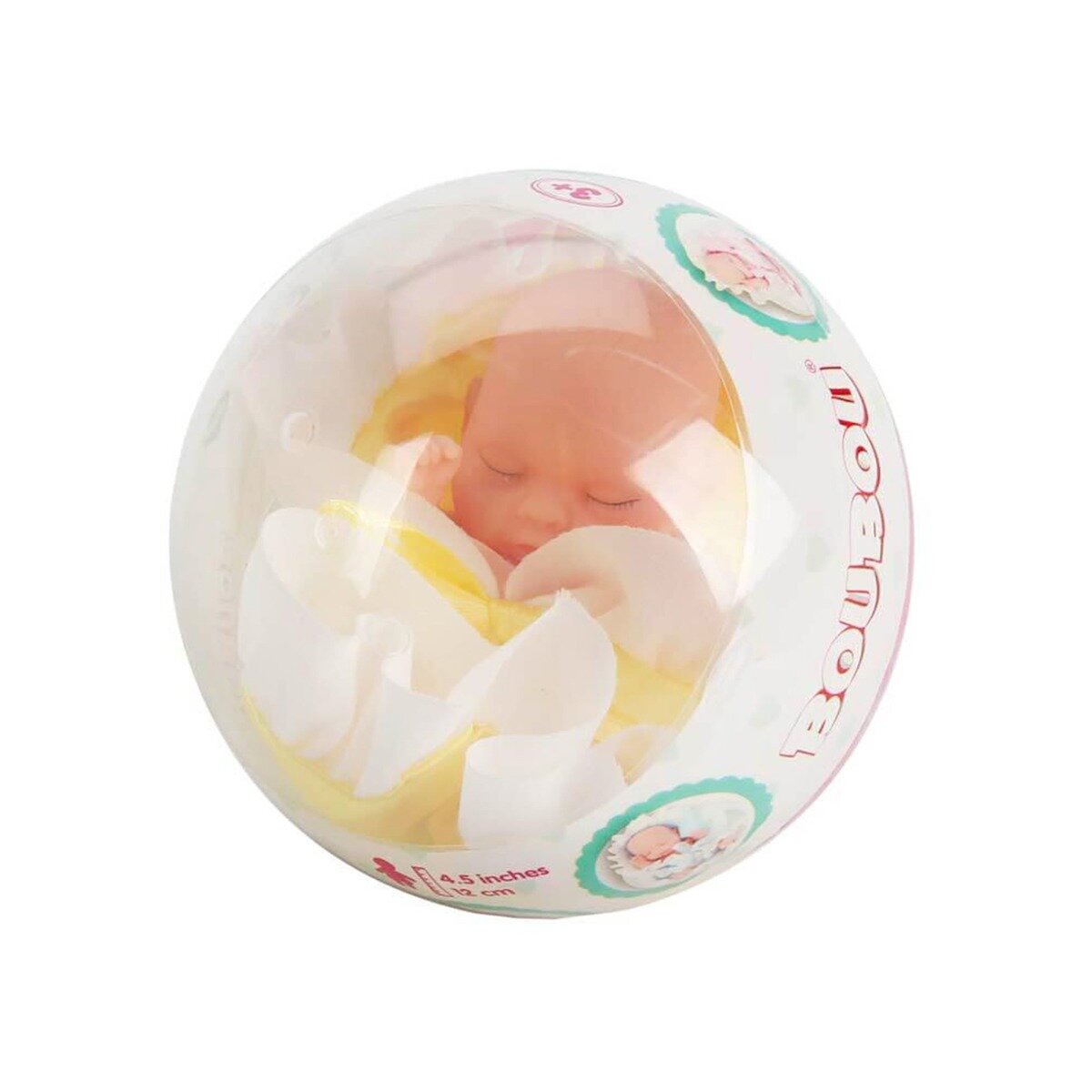 BouBou Papusa bebelus 12 cm Galben