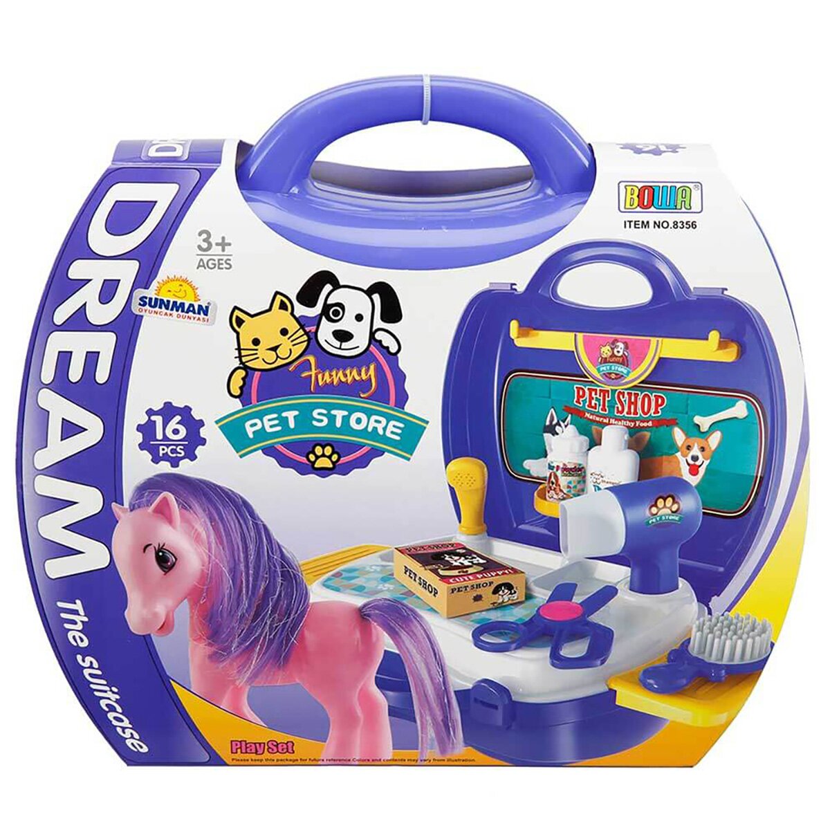Bowa Set de joaca in gentuta Pet Shop Mov