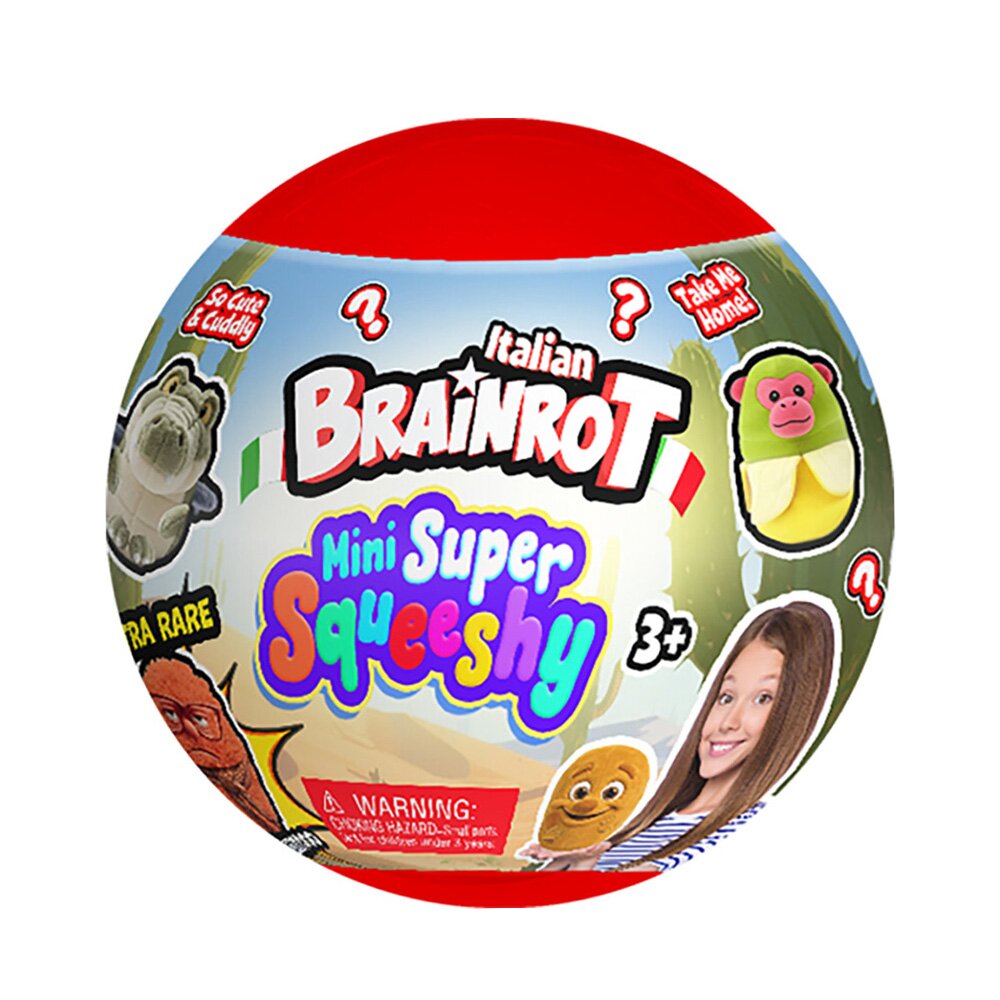 BrainRot Breloc de plus surpriza Mini Super Squeeshy 10 cm
