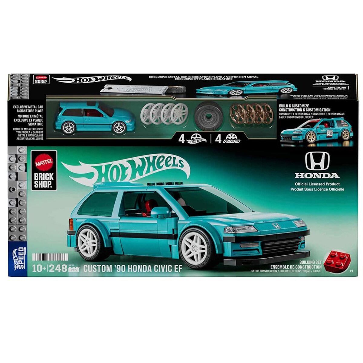 Brick Shop Set de constructie Hot Wheels Custom Honda Civic Speed 90 JHF62