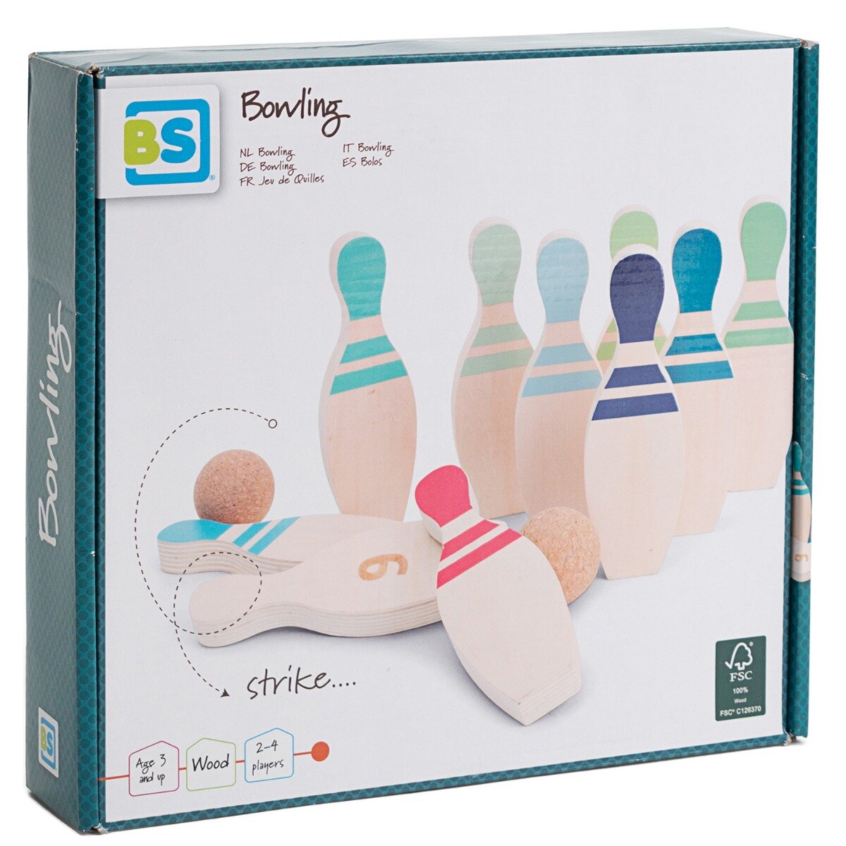 BS Toys Joc de bowling din lemn