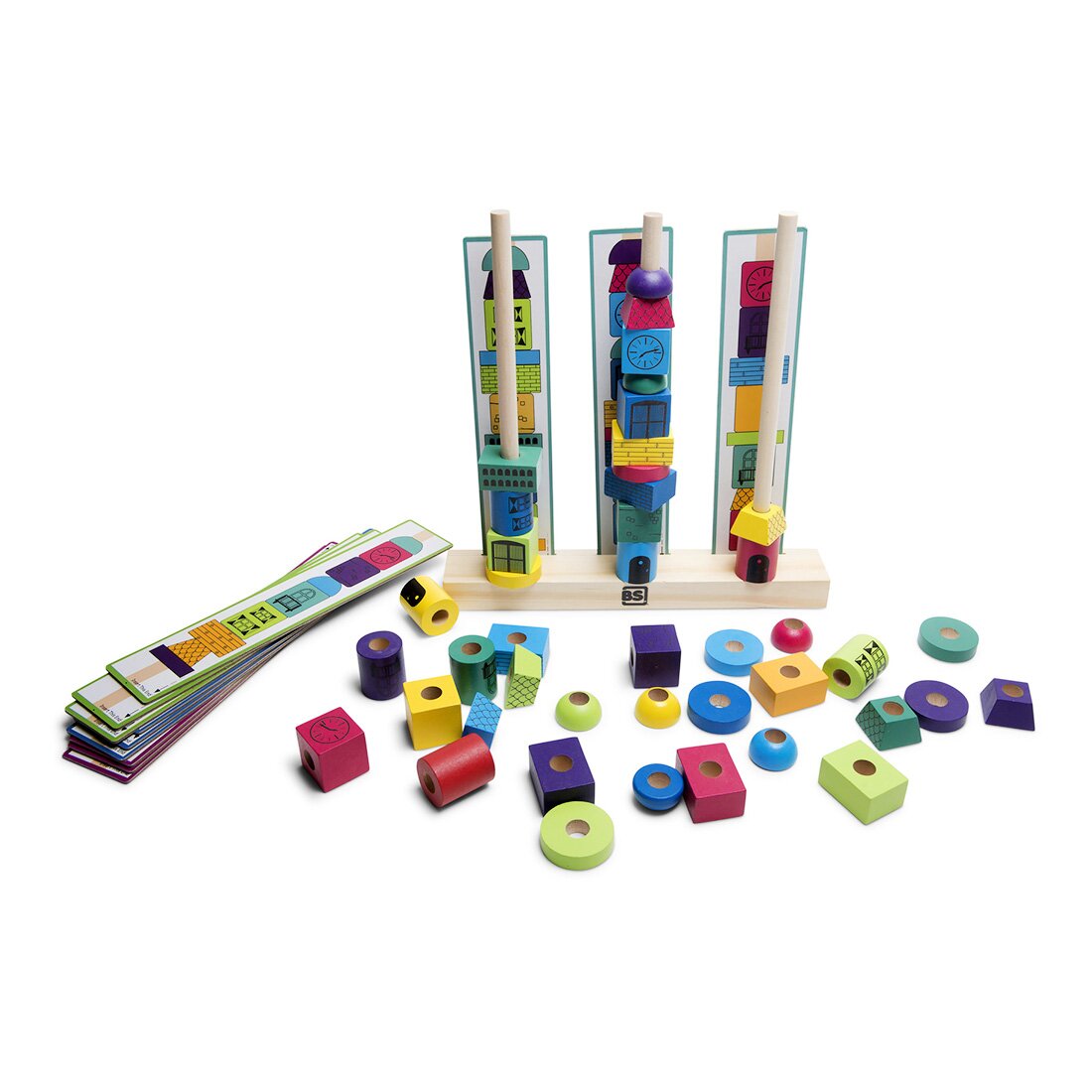 BS Toys Joc de stivuire Turnuri din margele logice