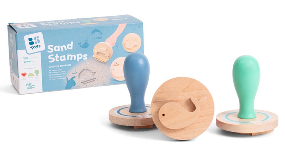 BS Toys Stampile din lemn pentru nisip