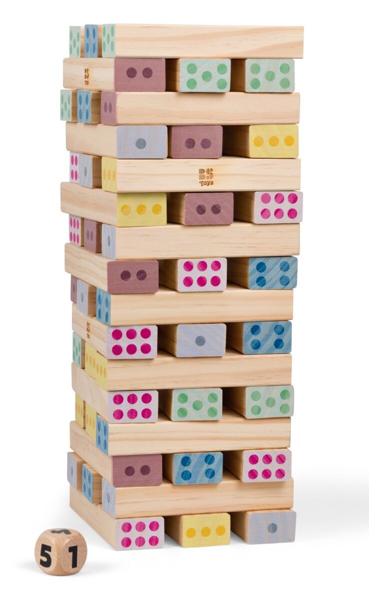 BS Toys Turn Jenga gigant cu numere