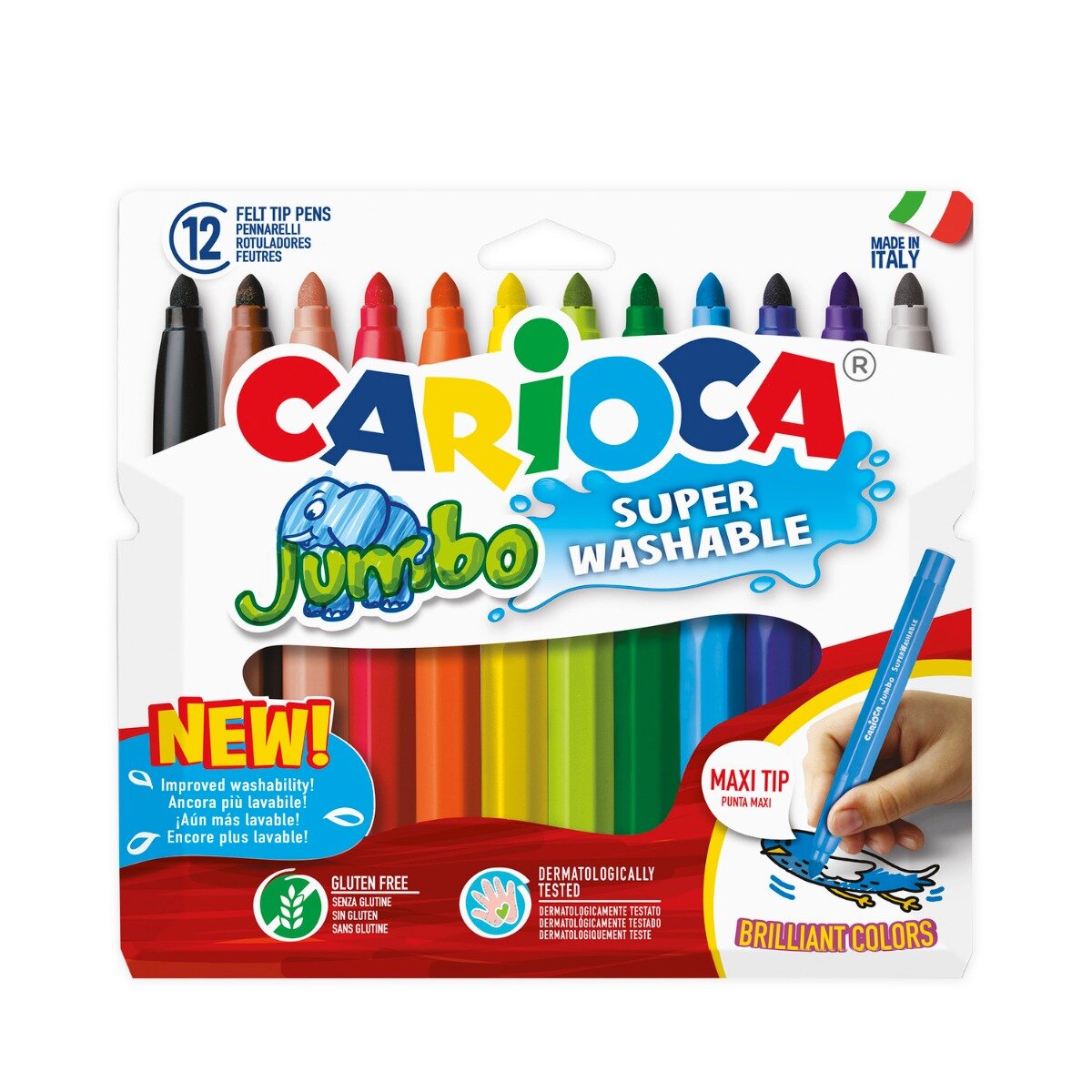 Carioca Set 12 carioci super lavabile Jumbo