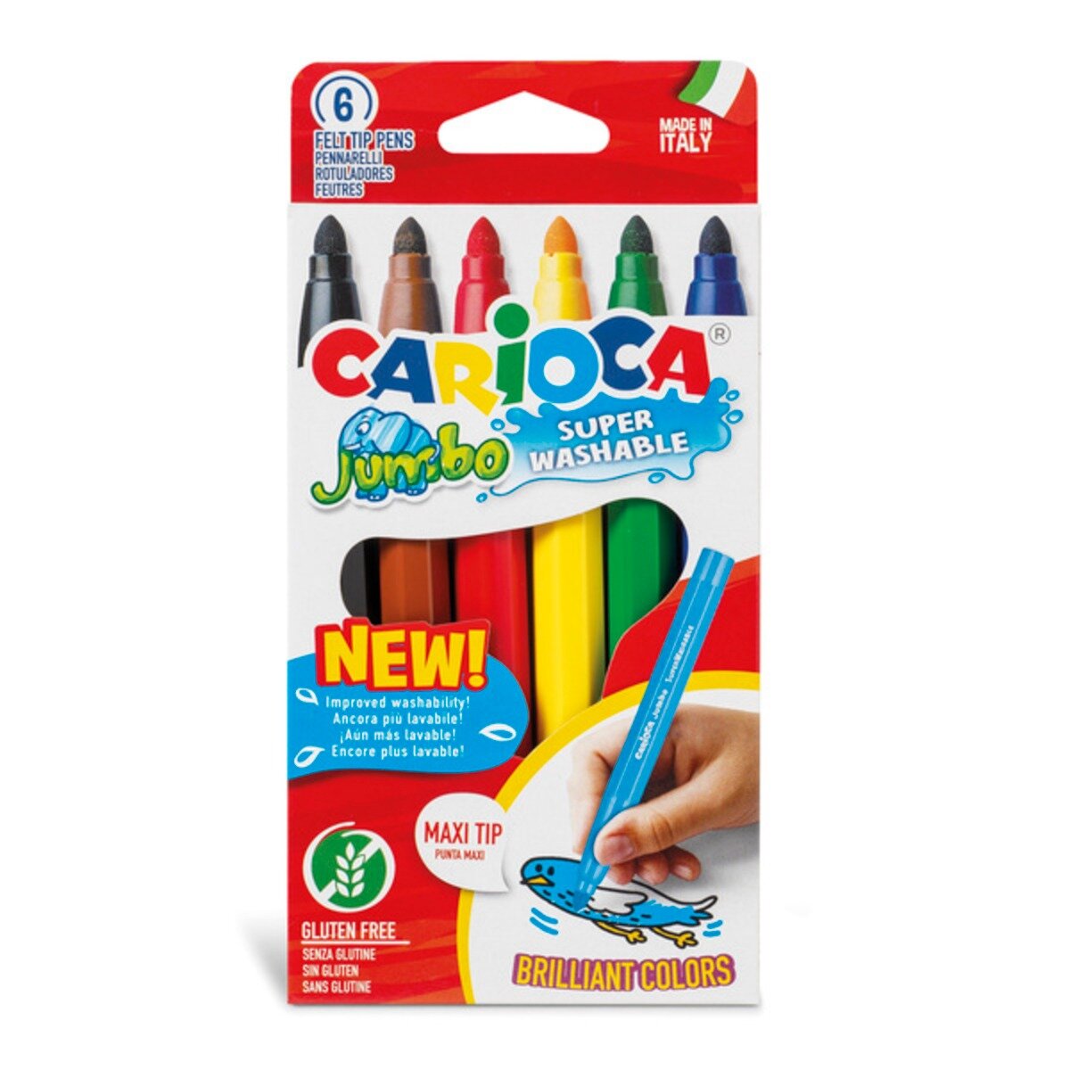Carioca Set 6 carioci super lavabile Jumbo