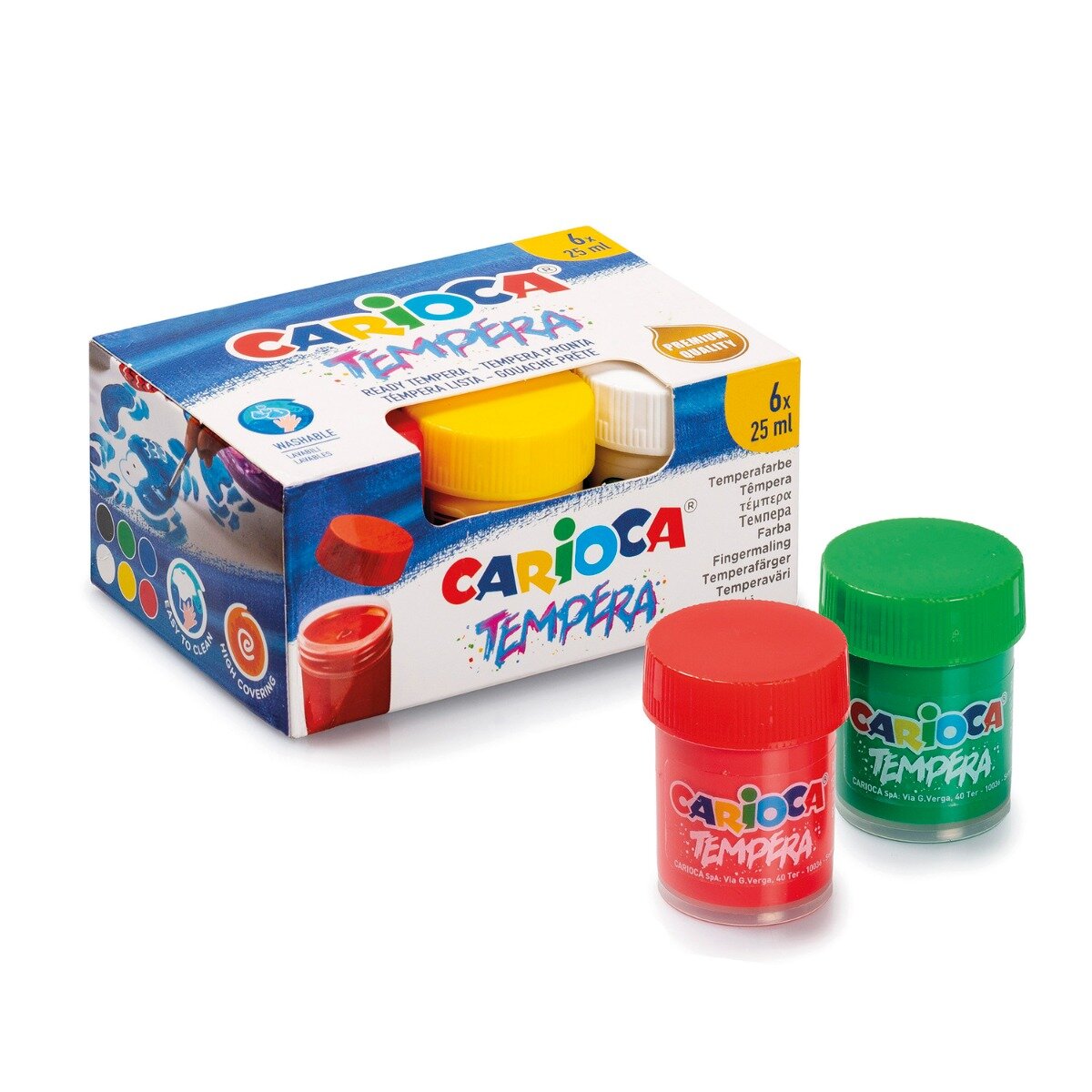Carioca Set 6 culori acuarele Tempera 25 ml
