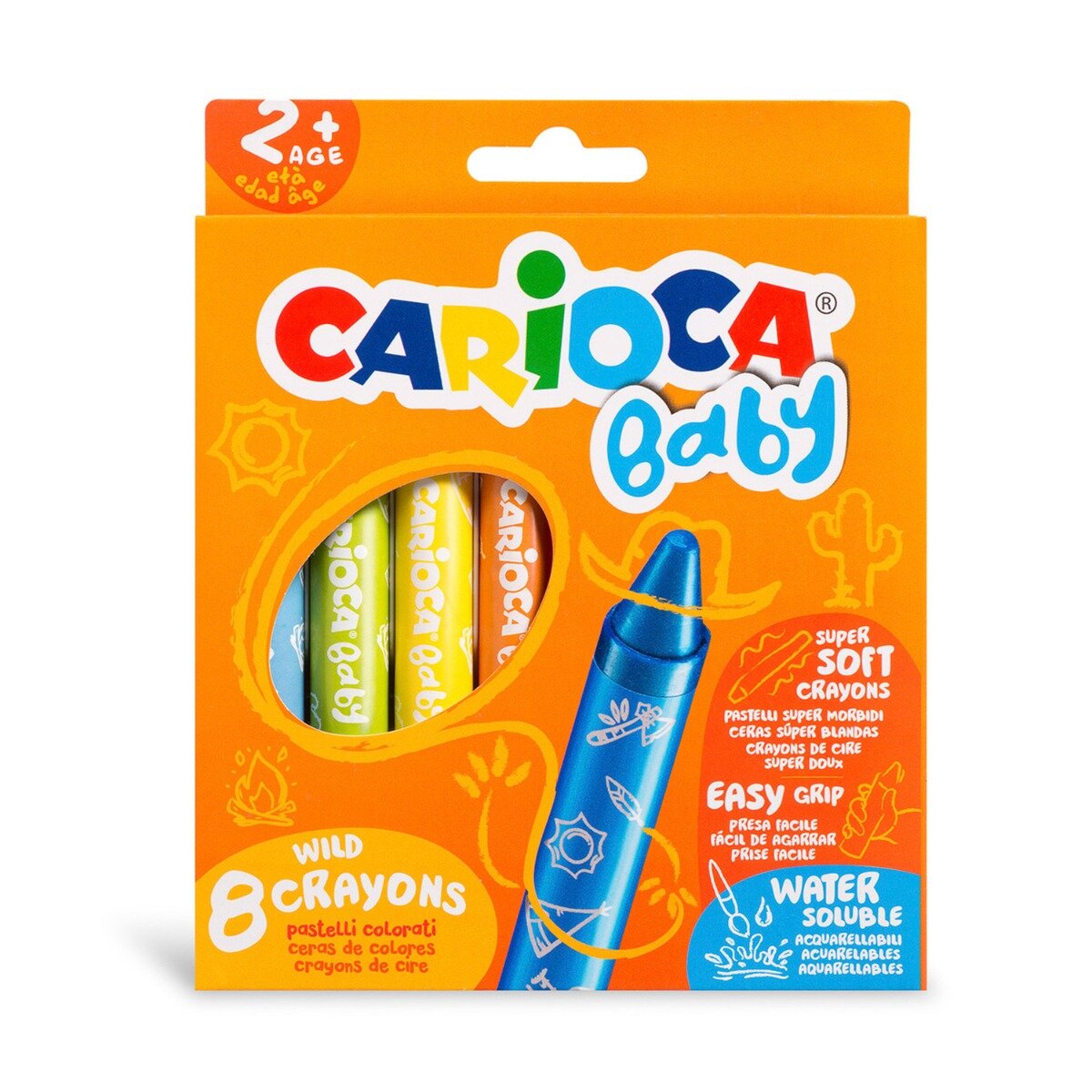 Carioca Set 8 creioane cerate Baby Wild