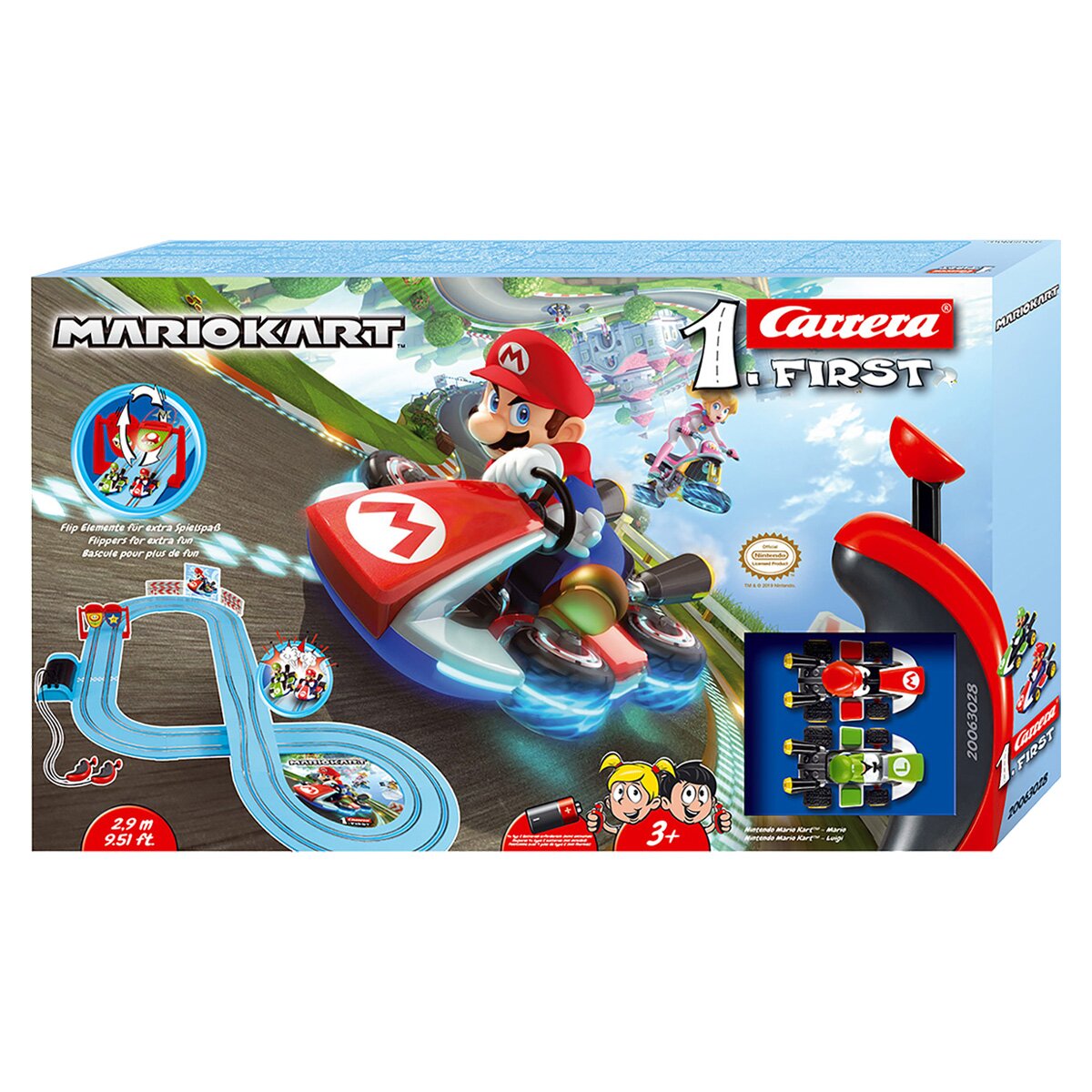 Carrera Pista de curse electrica cu 2 masinute Super Mario