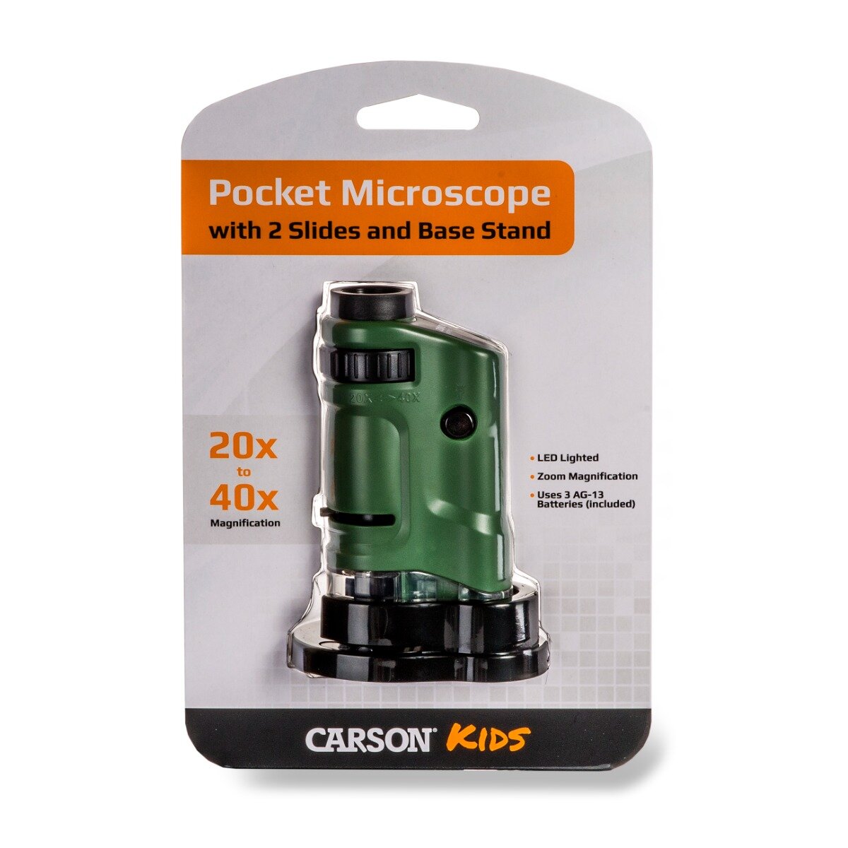 Carson Microscop de buzunar cu LED marire 20x-40x MicroBrite