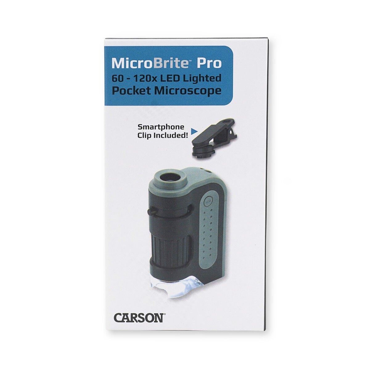 Carson Microscop de buzunar cu LED marire 60-120x cu adaptor pentru smartphone MicroBrite
