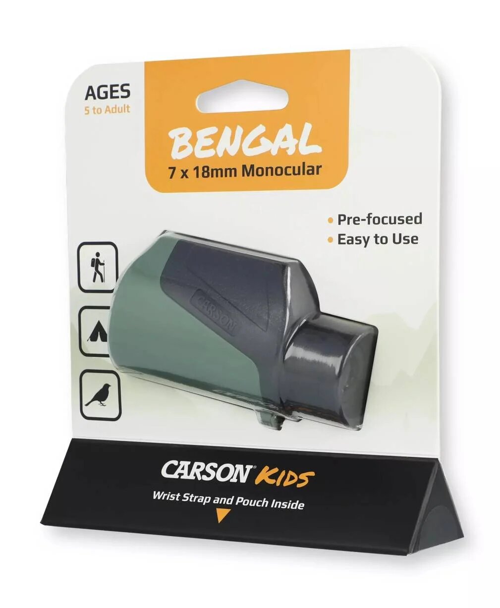 Carson Monocular pentru copii 7 x 18 mm cu focalizare fixa Bengal
