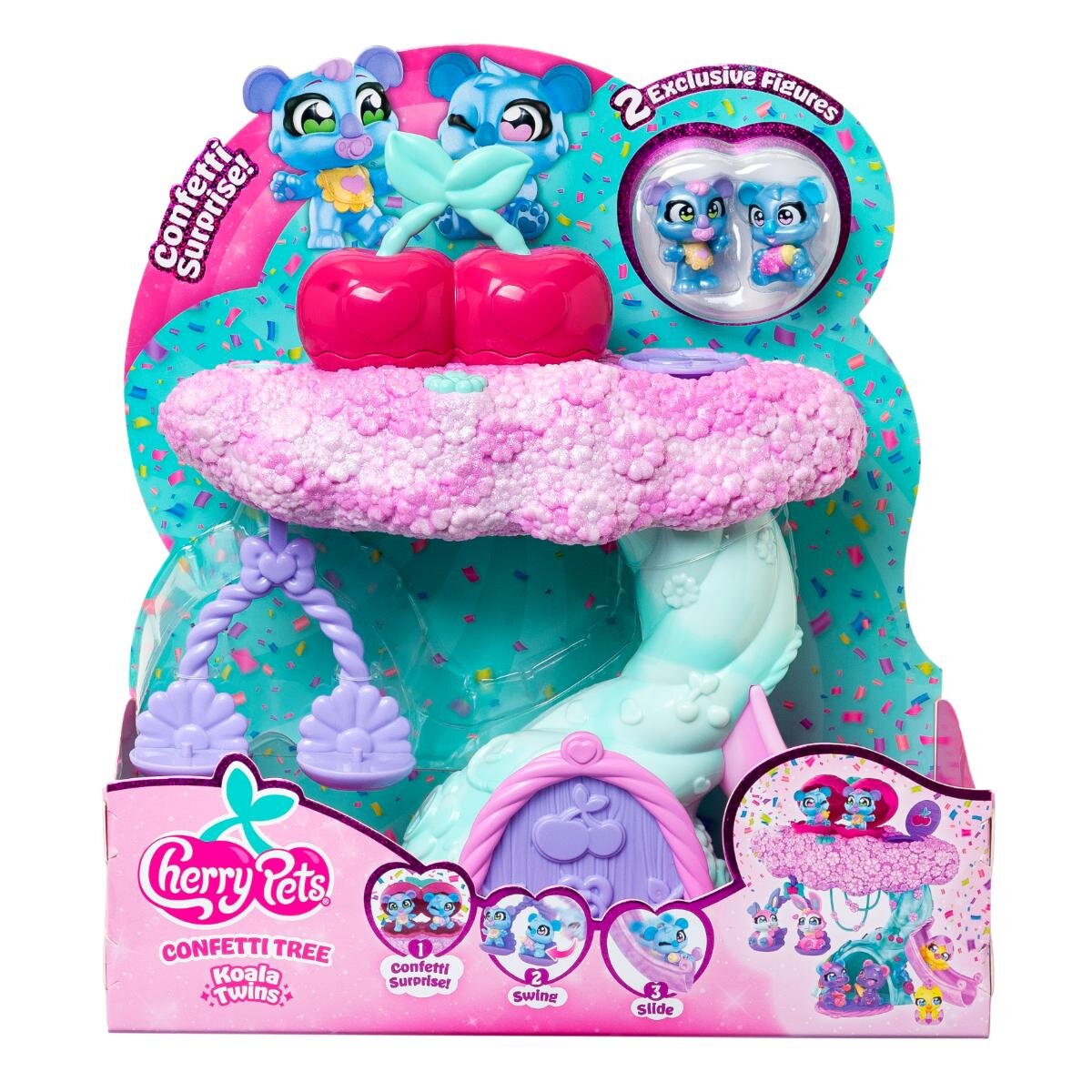 Cherry Pets Set 2 figurine si accesorii surpriza Confetti Tree Koala Twins