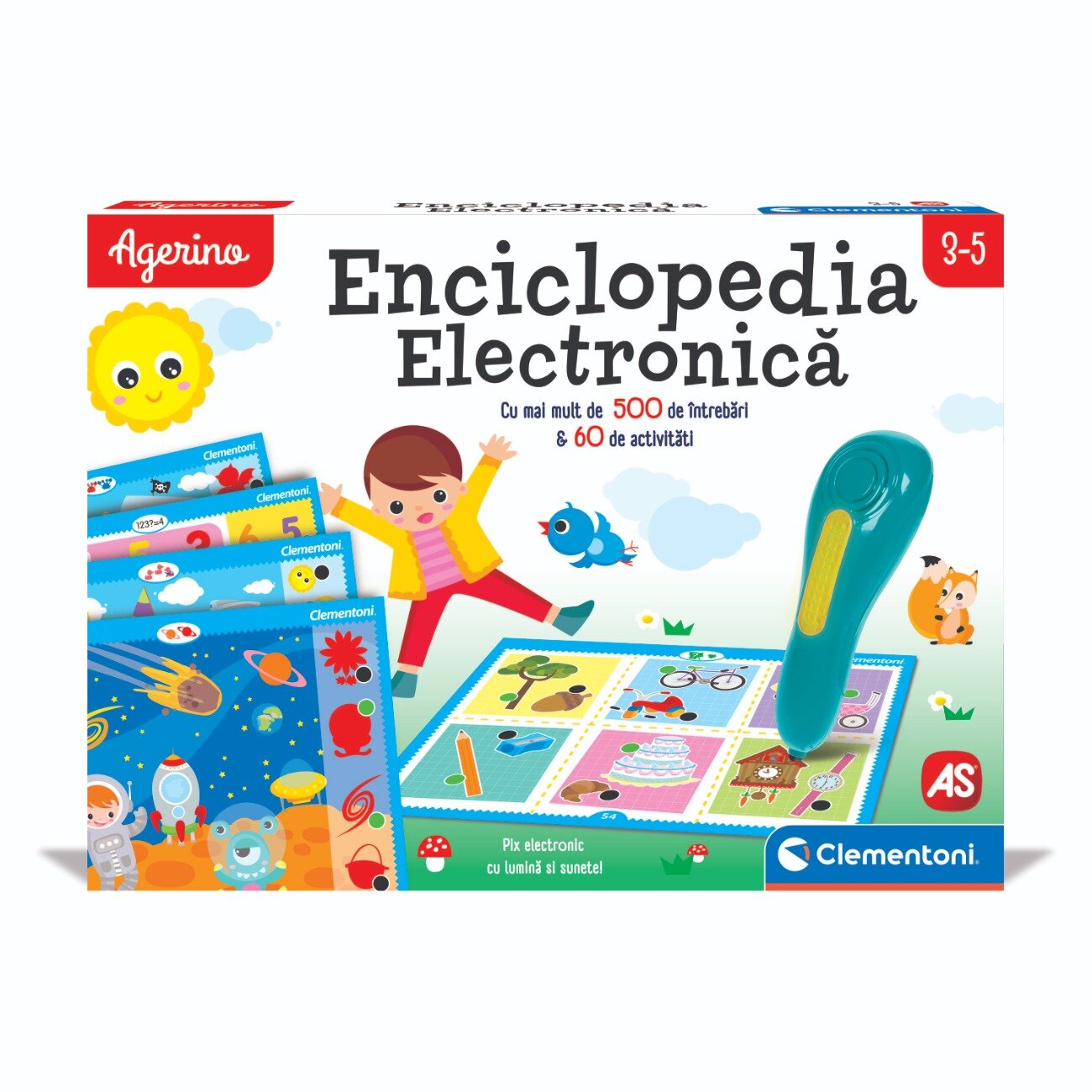 CLEMENTONI Joc educativ Agerino Enciclopedie electronica cu pix 3-5 ani