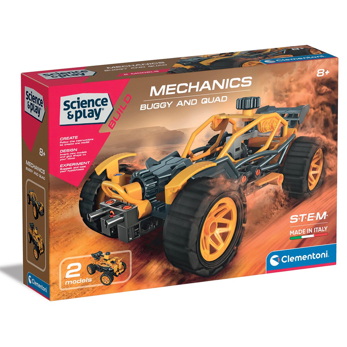 CLEMENTONI Kit de constructie 2 in 1 Buggy si Quad