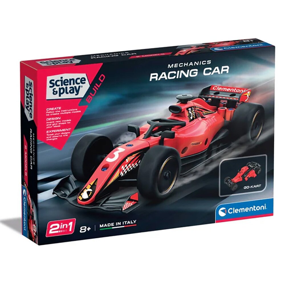 CLEMENTONI Kit de constructie 2 in 1 Racing Car