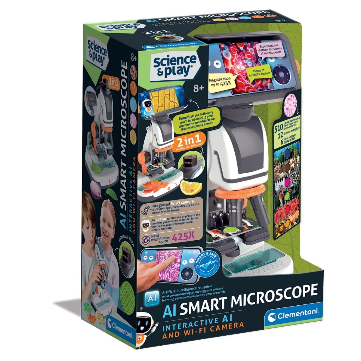 CLEMENTONI Microscop 2in1 Science & Play Ai si camera Wi-Fi
