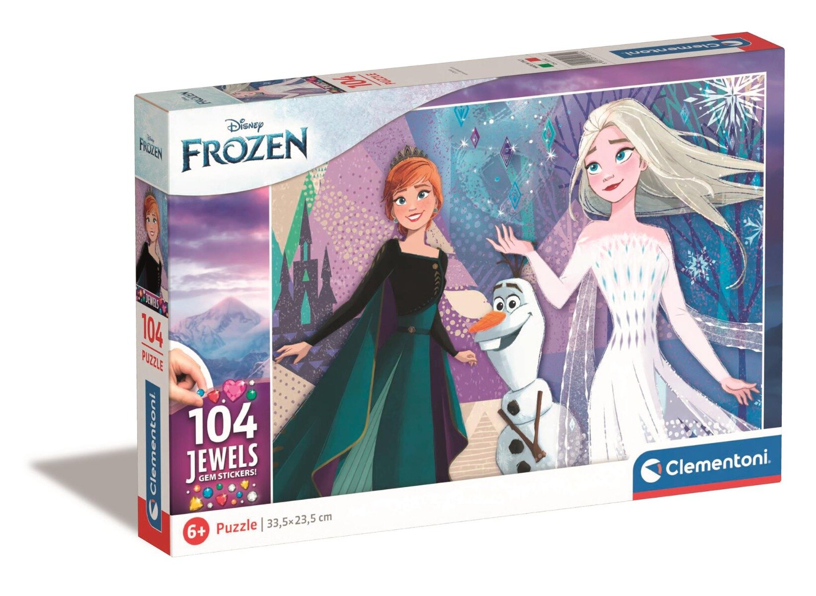 CLEMENTONI Puzzle Disney Frozen Jewels 104 piese