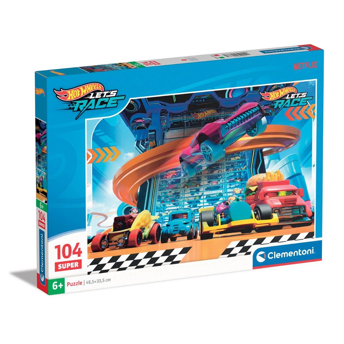 CLEMENTONI Puzzle Hot Wheels Super 104 piese
