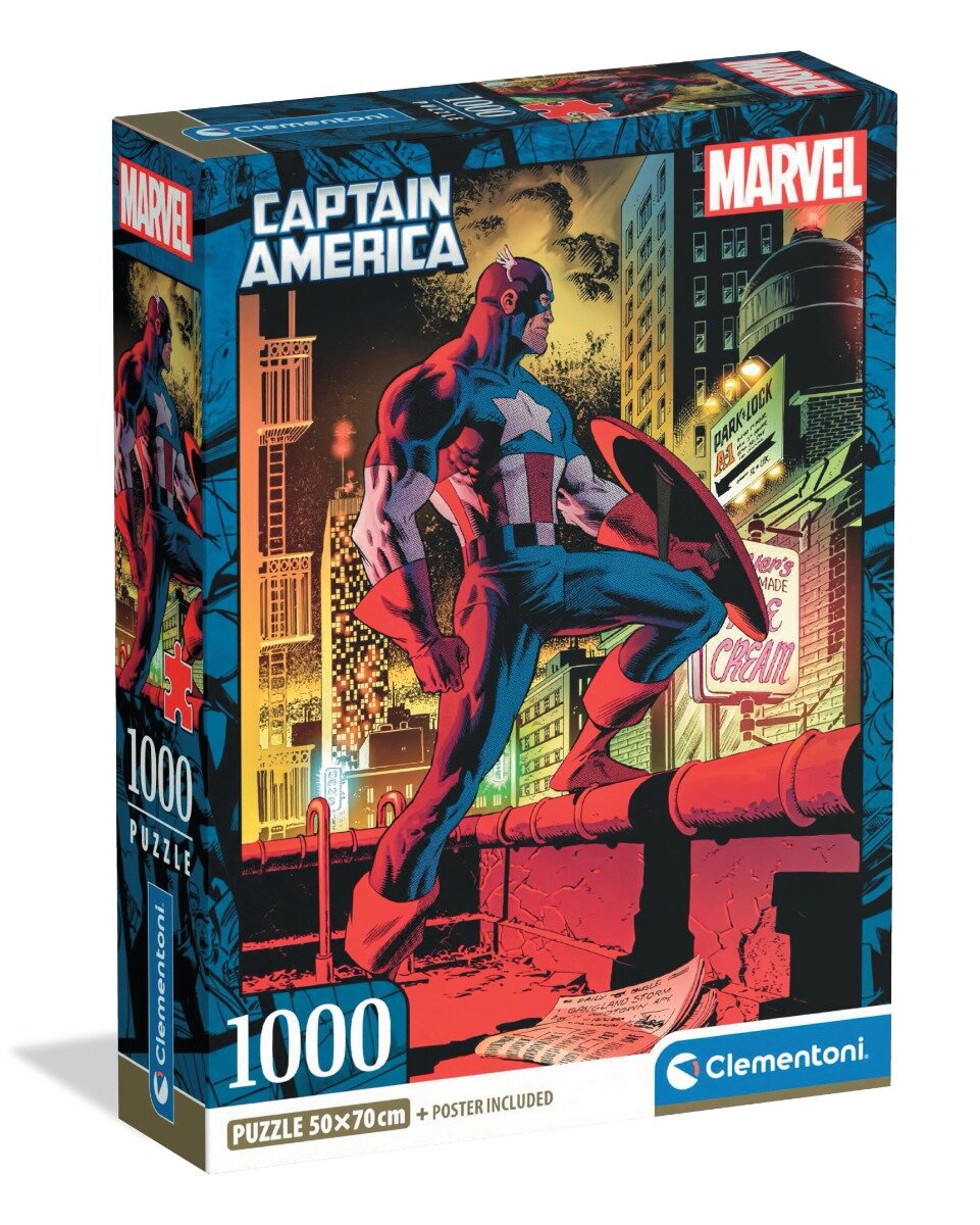 CLEMENTONI Puzzle Marvel Captain America 1000 piese