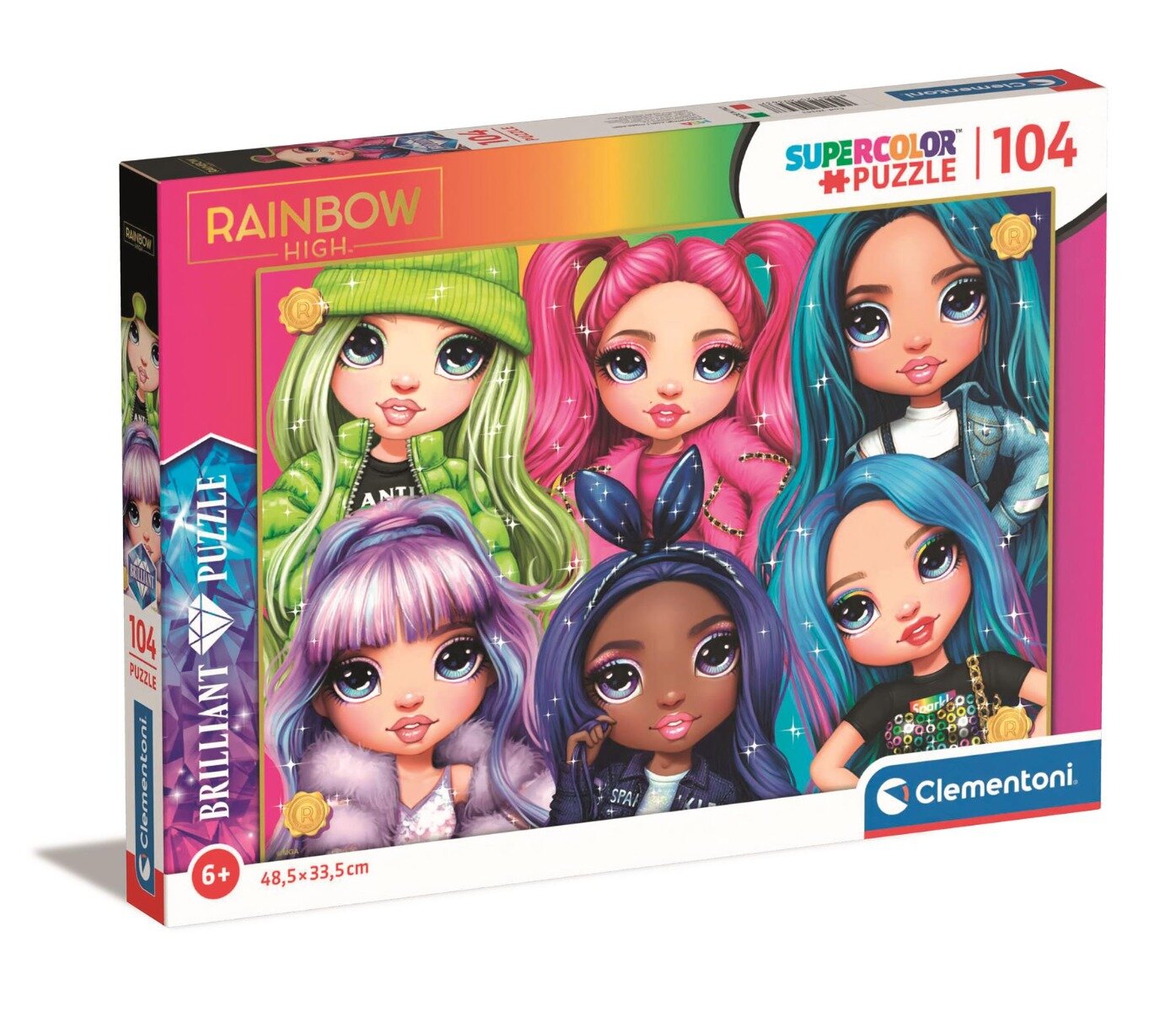 CLEMENTONI Puzzle Rainbow High Brilliant 104 piese