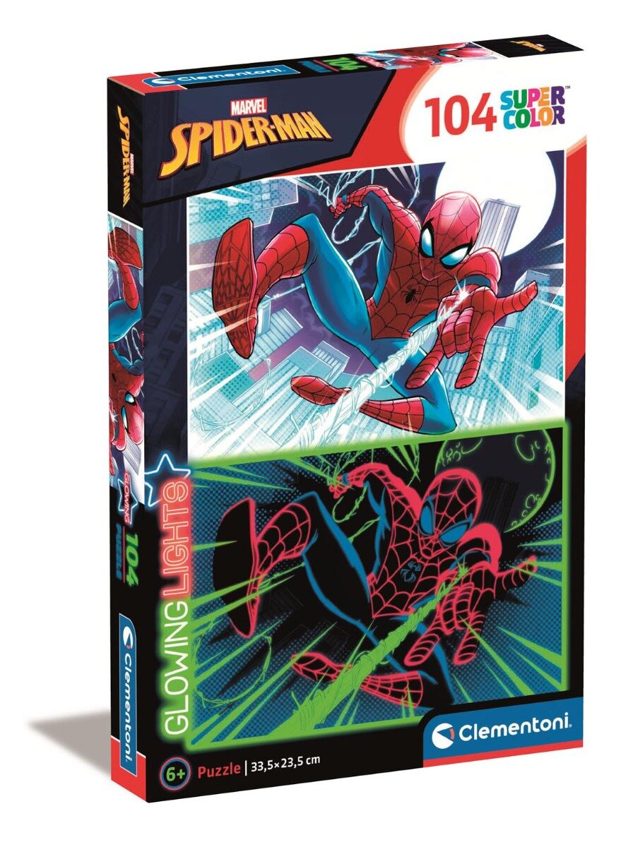 CLEMENTONI Puzzle Spiderman Glowing Lights 104 piese