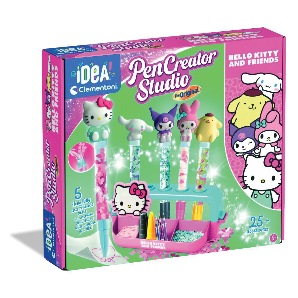 CLEMENTONI Set de creat 5 pixuri Idea Hello Kitty 25 accesorii
