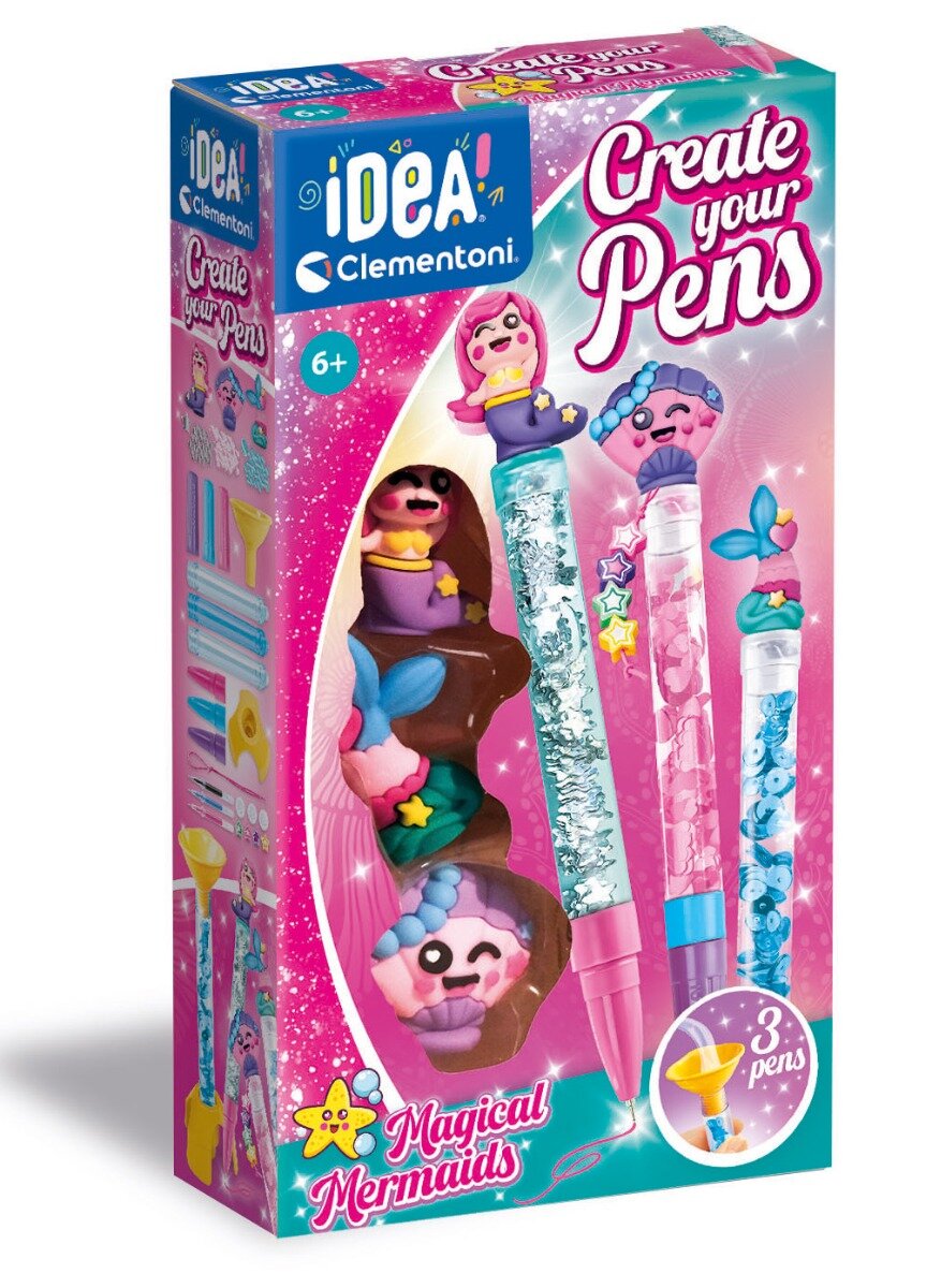 CLEMENTONI Set de creat pixuri Magical Mermaids 3 buc