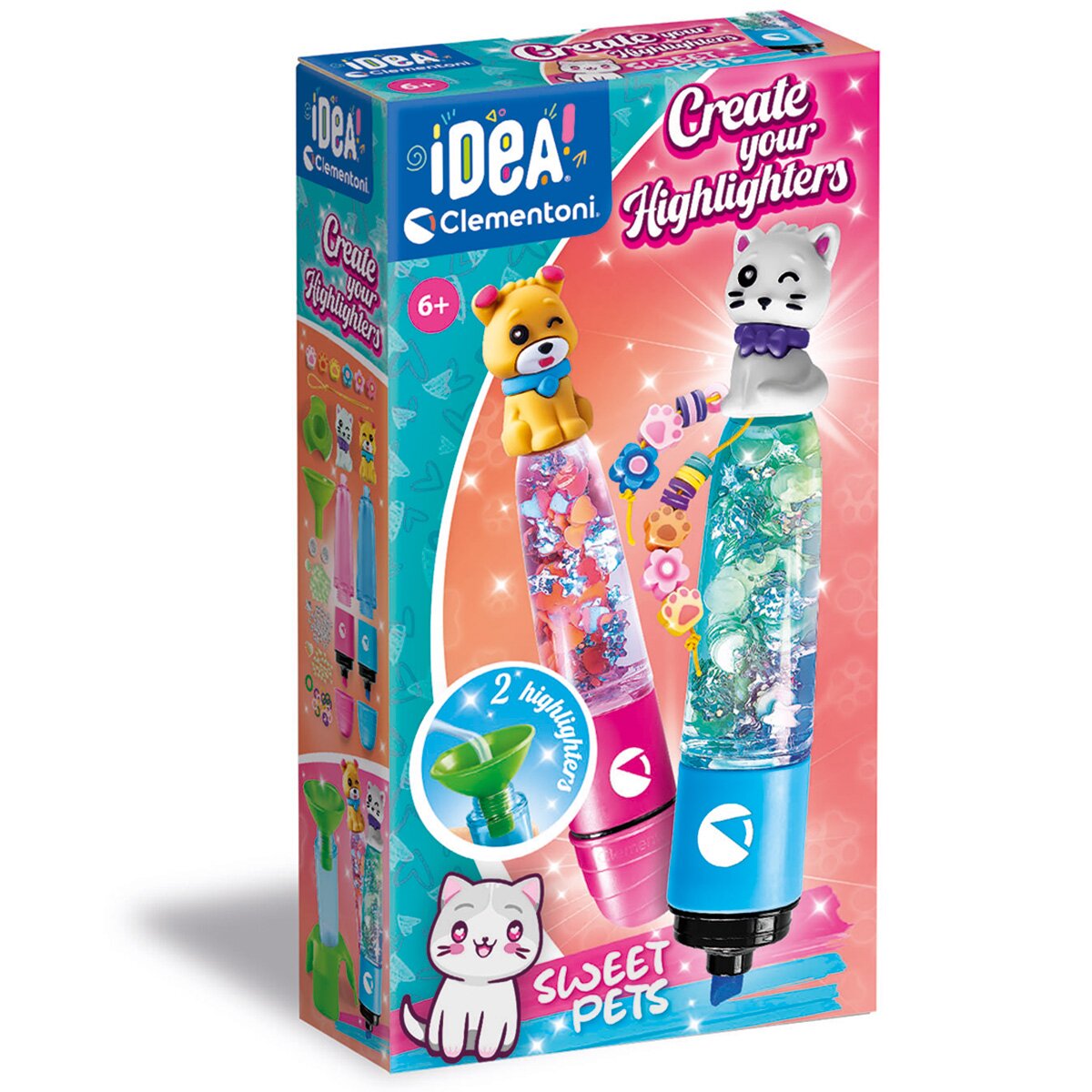 CLEMENTONI Set de creatie Idea Marker cu decoratiuni Sweet Pets