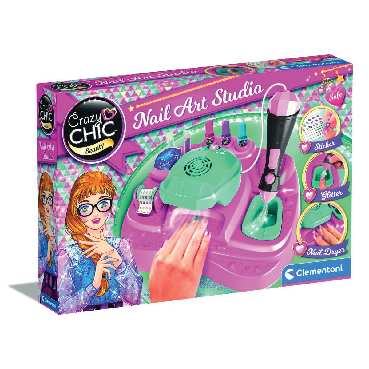 CLEMENTONI Set manichiura Crazy Chic Nail Art Studio
