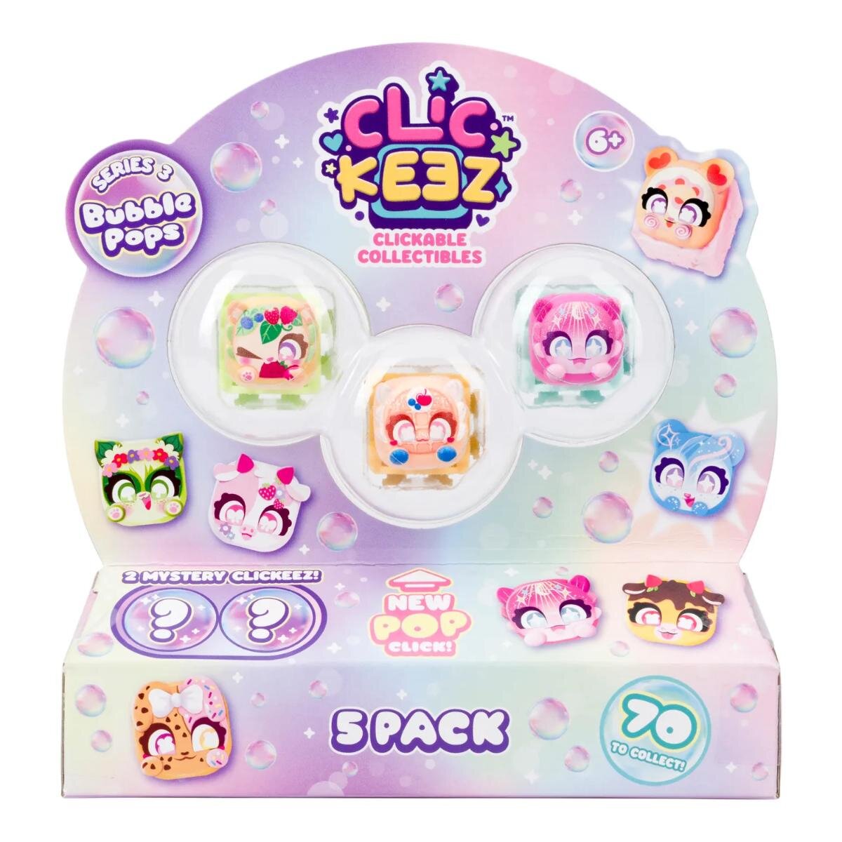 Clickeez Set de joaca cu taste decorative Bubble Pops S3 5 piese