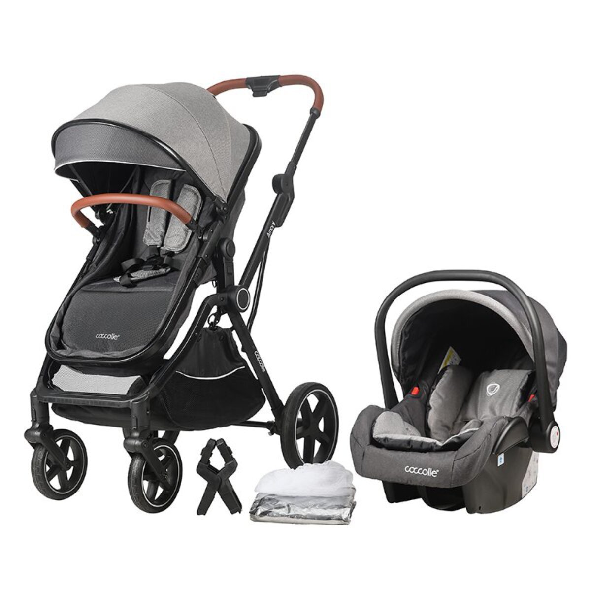 COCCOLLE Carucior transformabil 3 in 1 Amani Anthracite